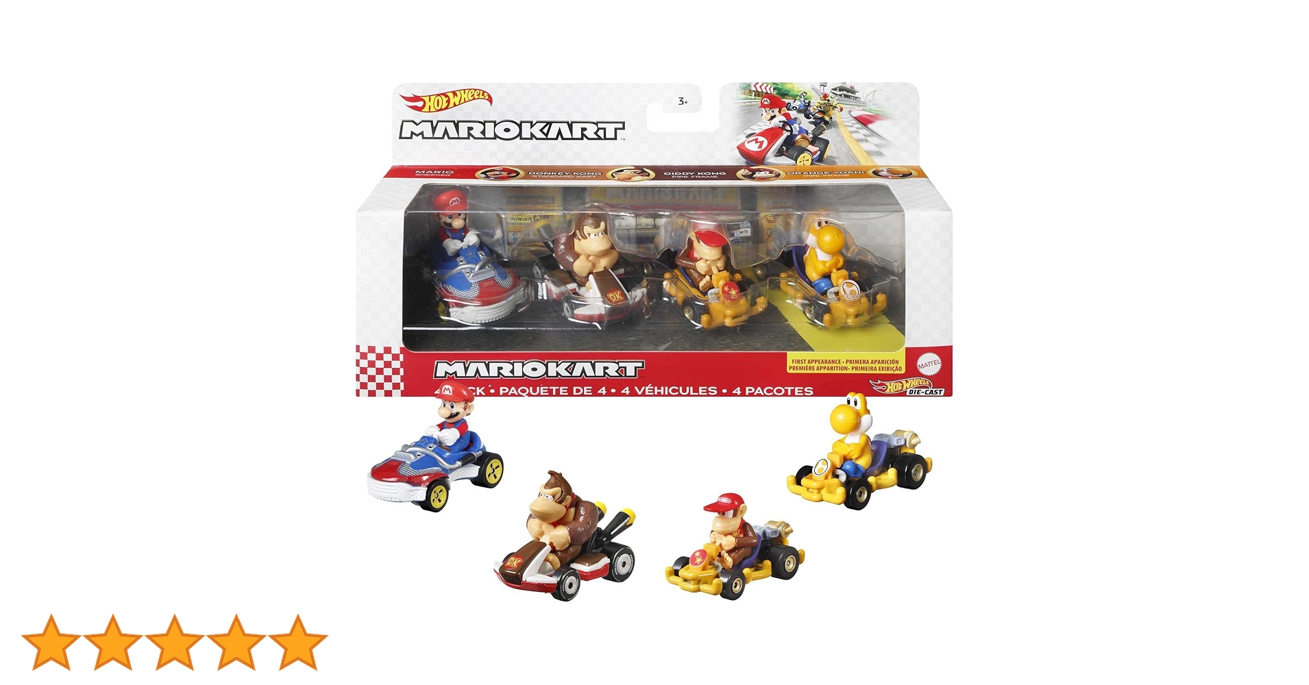 Amazon | ホットウィール(Hot Wheels) マリオカート 4パック 【3
